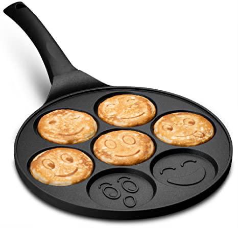 endusor Pancake - Poêle à œufs frits avec smiley - Diamètre : 26