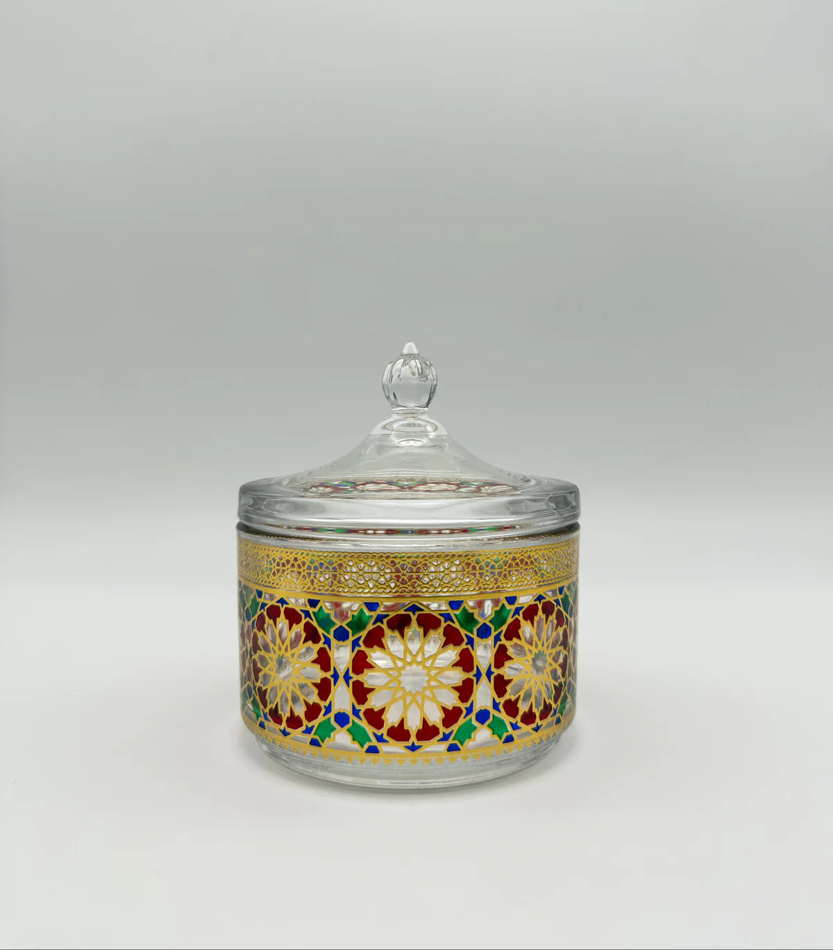 Cloche De Présentation en Verre /Cloche Bougeoir /Pot Cloche / couleurs/ Bonbonnière /Bonbonnière  mosaïque / Zellige / zelija/ zalija
