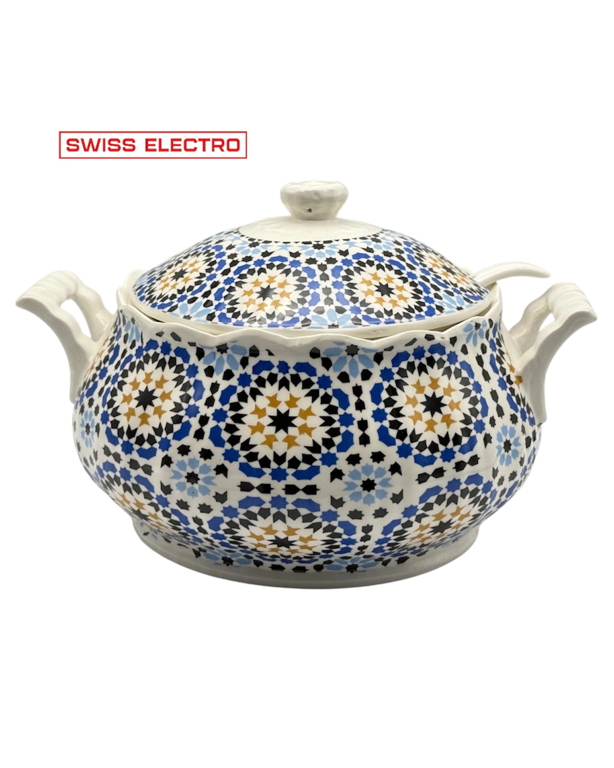 Soupière en porcelaine zelija Mosaïque /blue/ Asilah