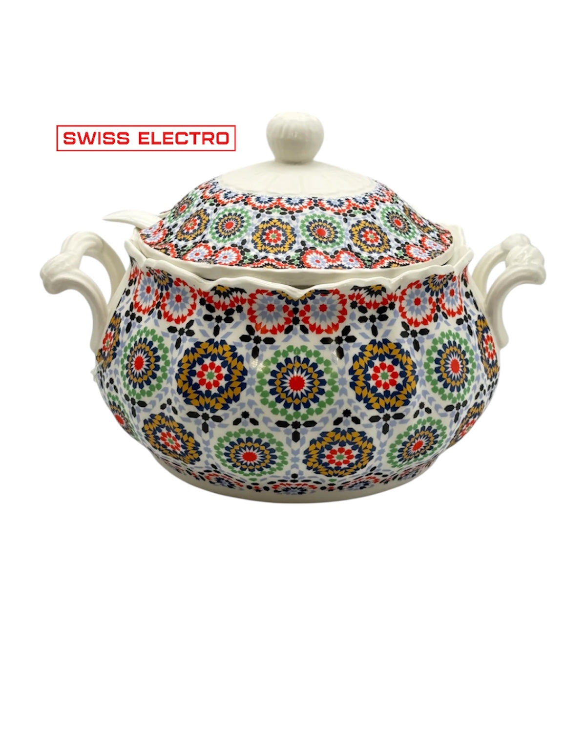 Soupière en porcelaine zelija/ Mosaïque Taghazout