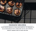 Set de moules de cuisson Moules de cuisson 5 pièces - Ensemble de cuisson - Moule à muffins - Plaque de cuisson - Revêtement antiadhésif - Zwart/ noir