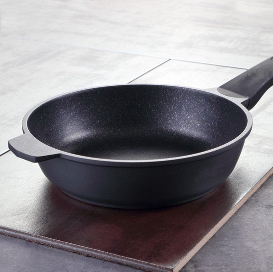 Royalty Line RL-BDF28-M : Casserole en marbre avec Pan en verre