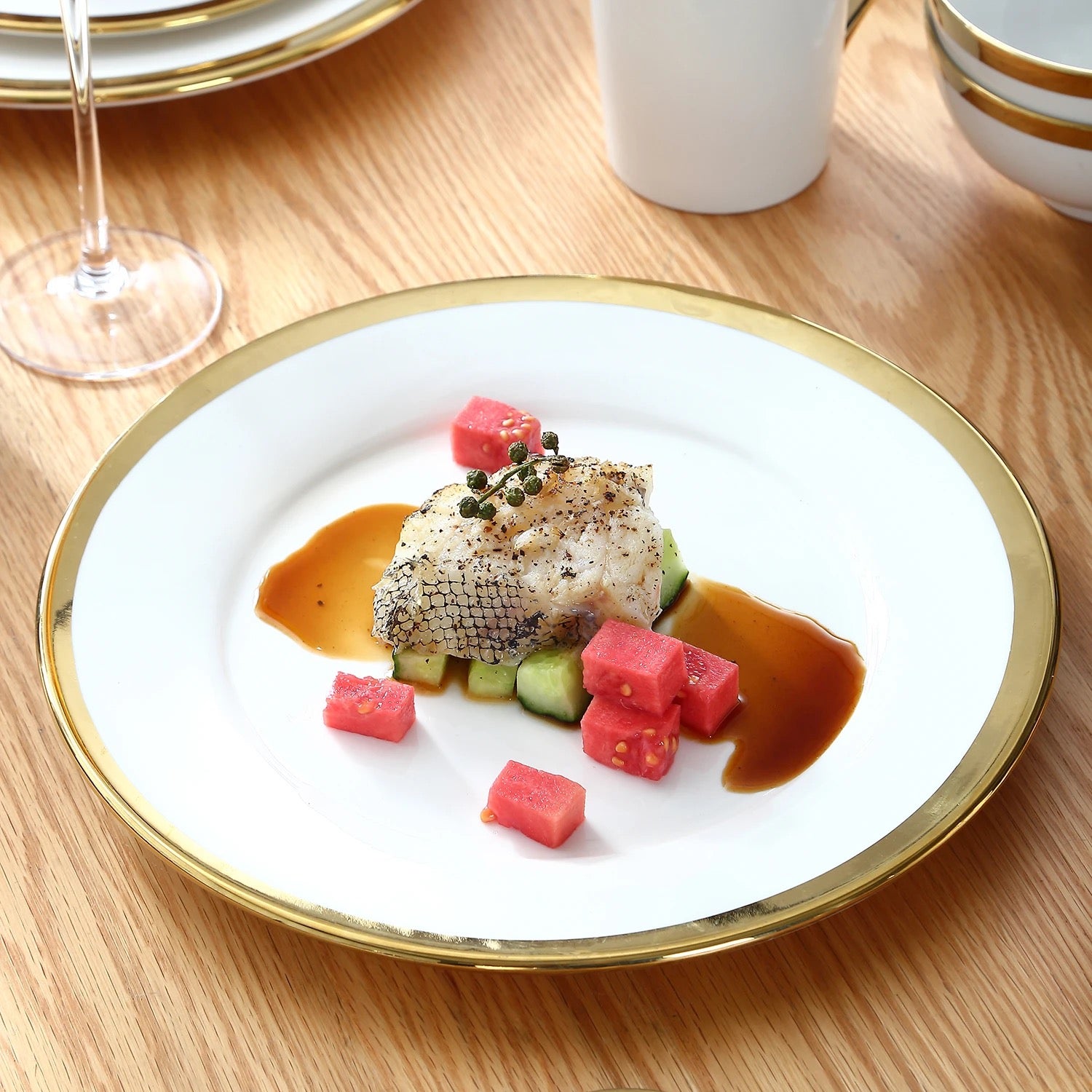 27 pcs dinner set/ assiettes / Vaisselle de table créative style nordique/vaisselle en porcelaine, assiette à Steak