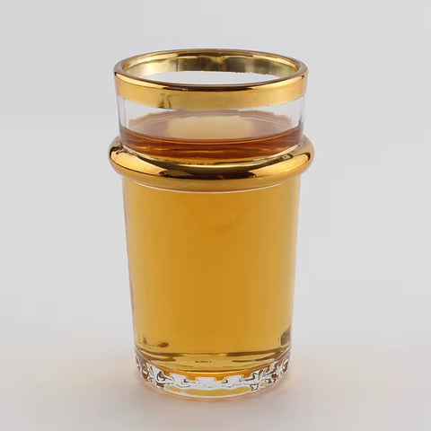 Set de 12 verres à thé – Bordure doré