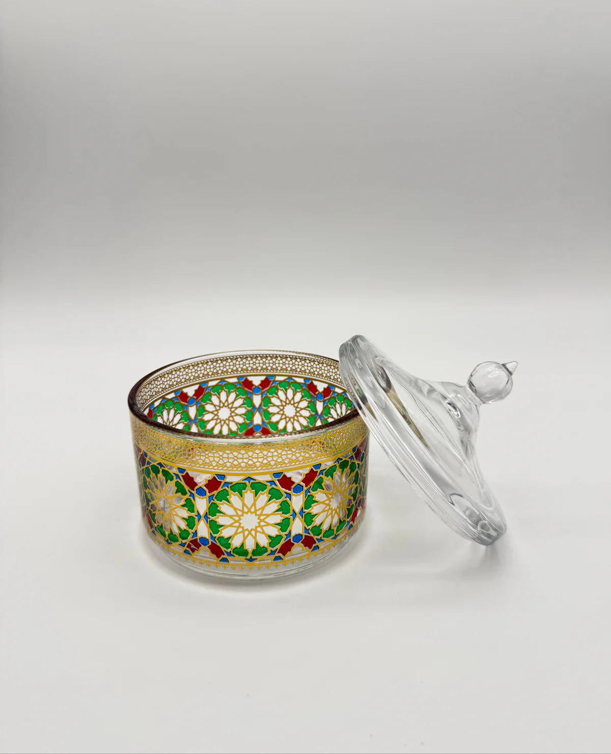 Cloche De Présentation en Verre /Cloche Bougeoir /Pot Cloche / couleurs/ Bonbonnière /Bonbonnière  mosaïque / Zellige / zelija/ zalija