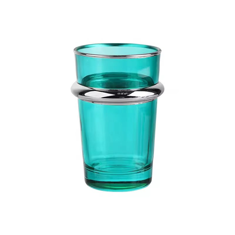 Ensemble de 12 pcs verres à thé marocain mix couleur bordure doré