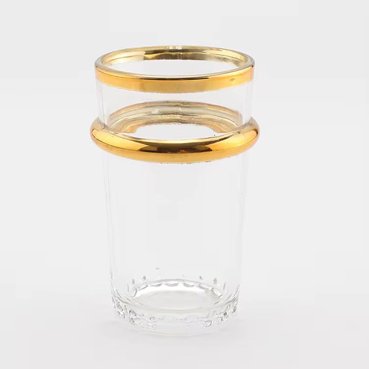 Set de 12 verres à thé – Bordure doré