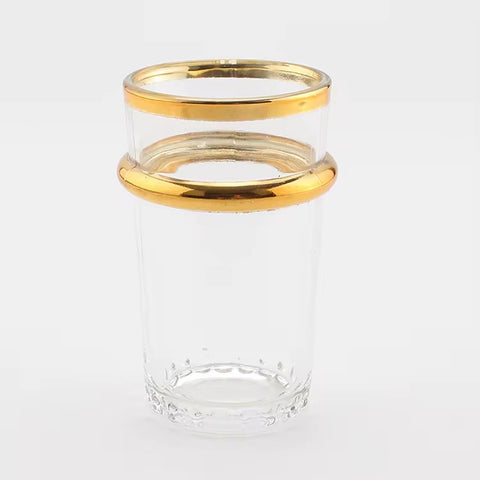 Set de 12 verres à thé – Bordure doré