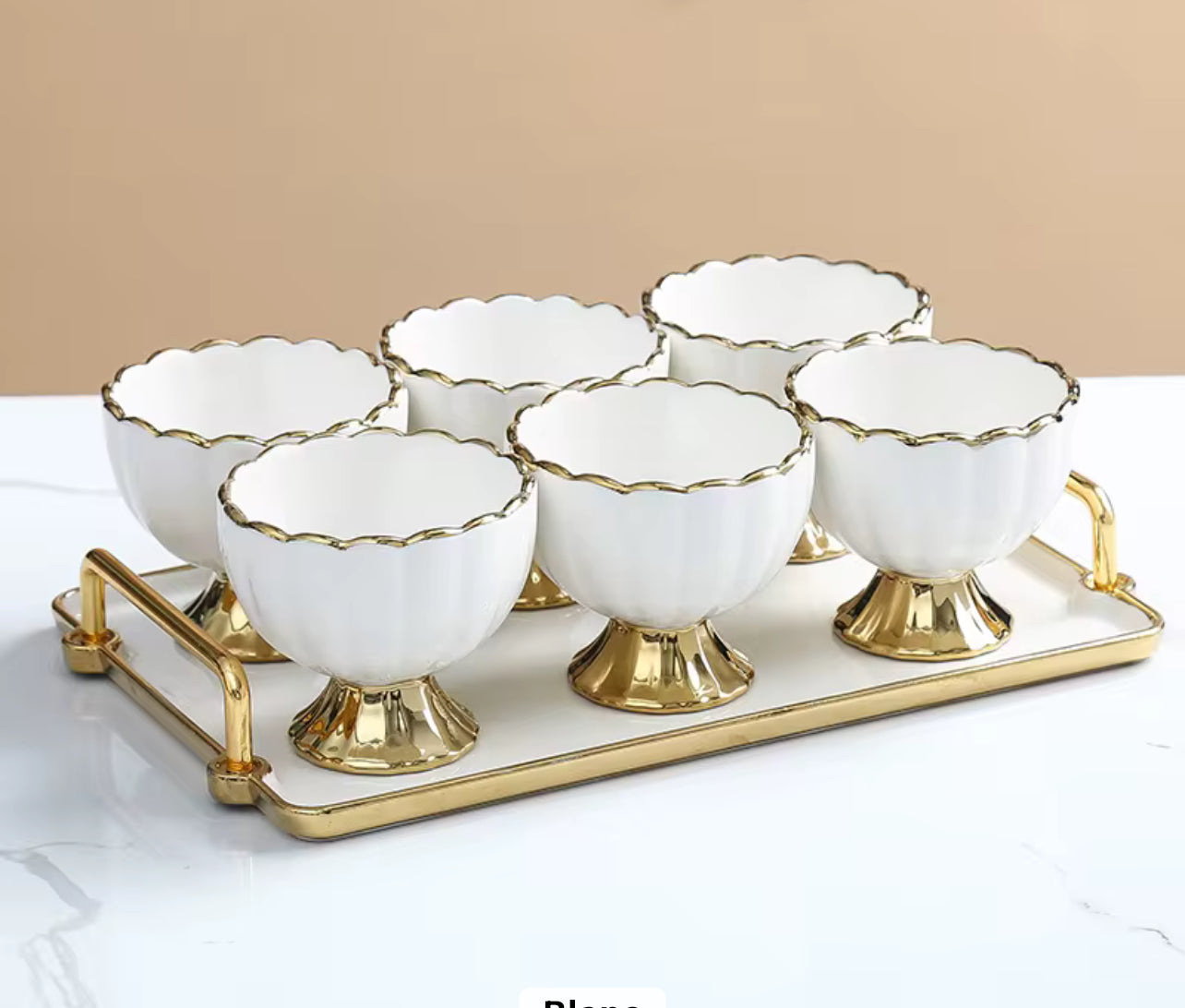 Tasses à dessert avec plateau (Houyam bladi)