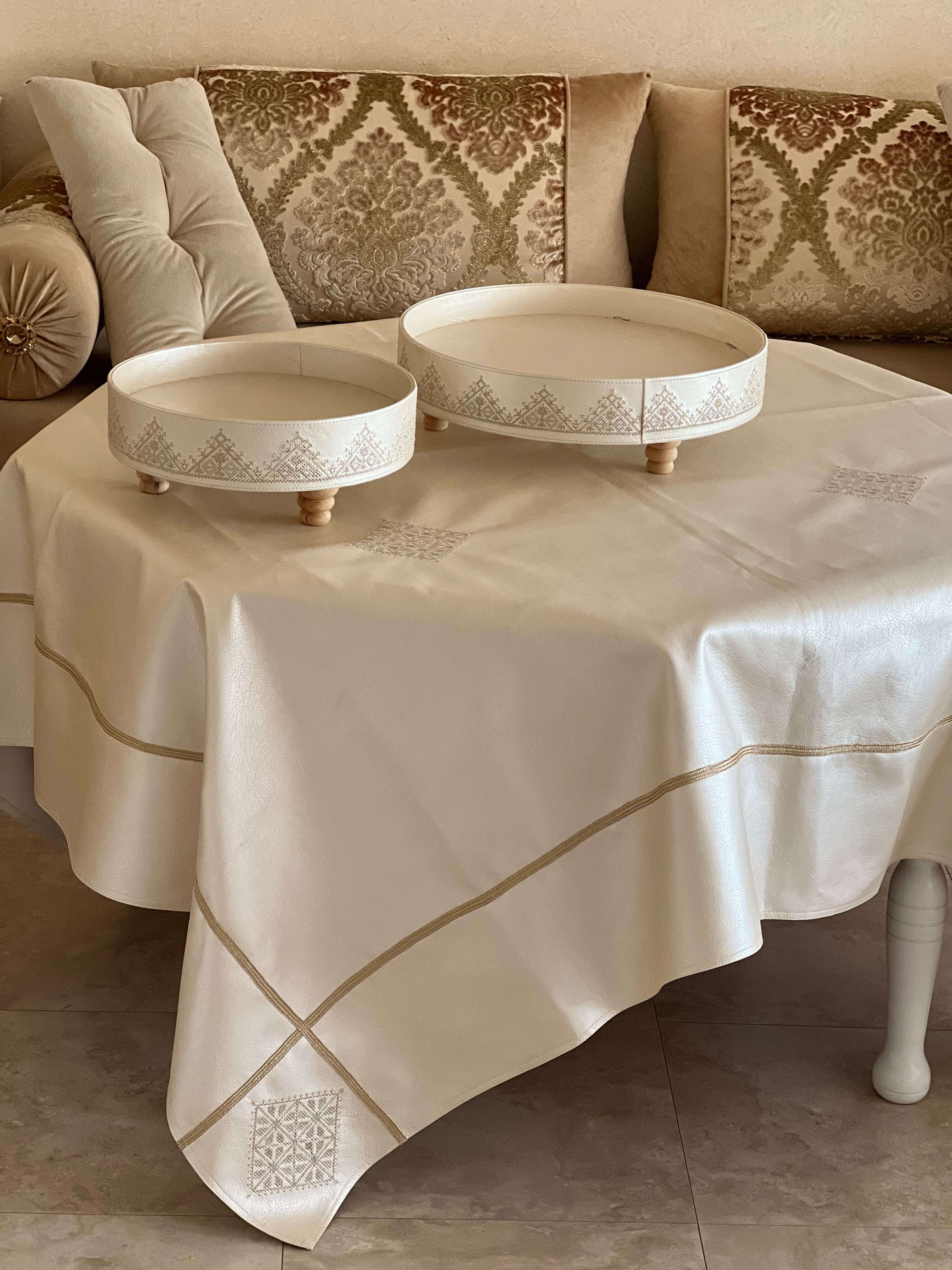 Nappe de table marocaine Fasi doré