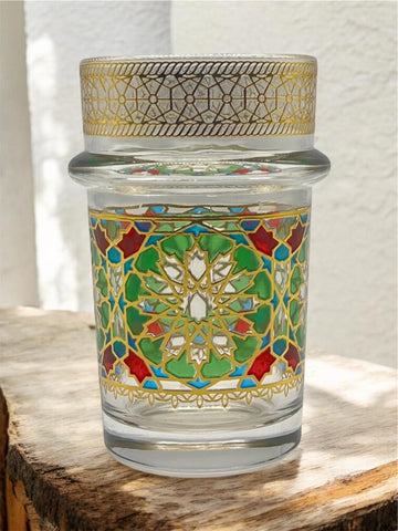 Ensemble 12 verres à  thé Marocain zelija couleur / mosaïque