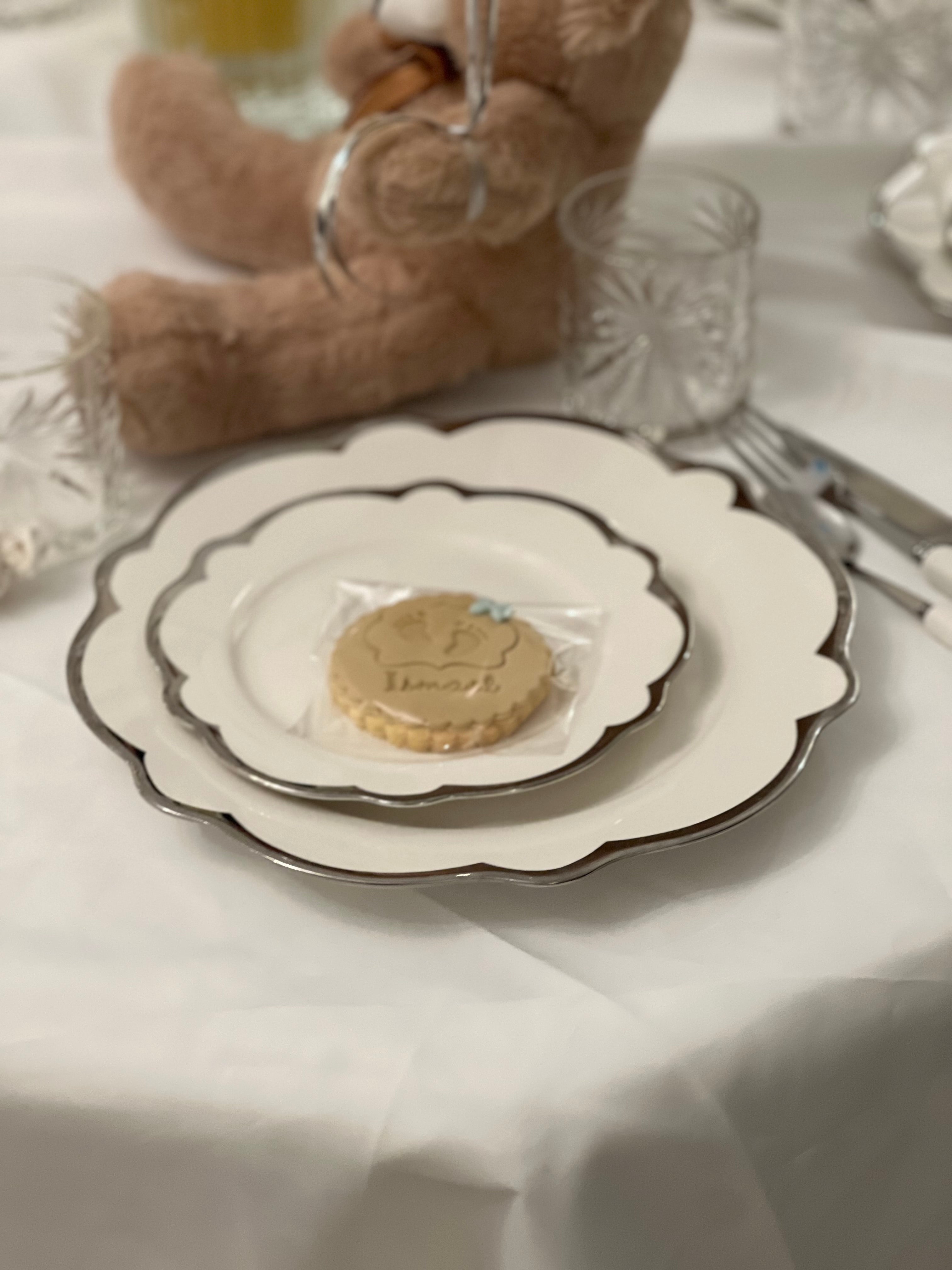 24pcs plate set/24pcs assiettes/blanc avec bordure gris /dinners sets/ Silver /white