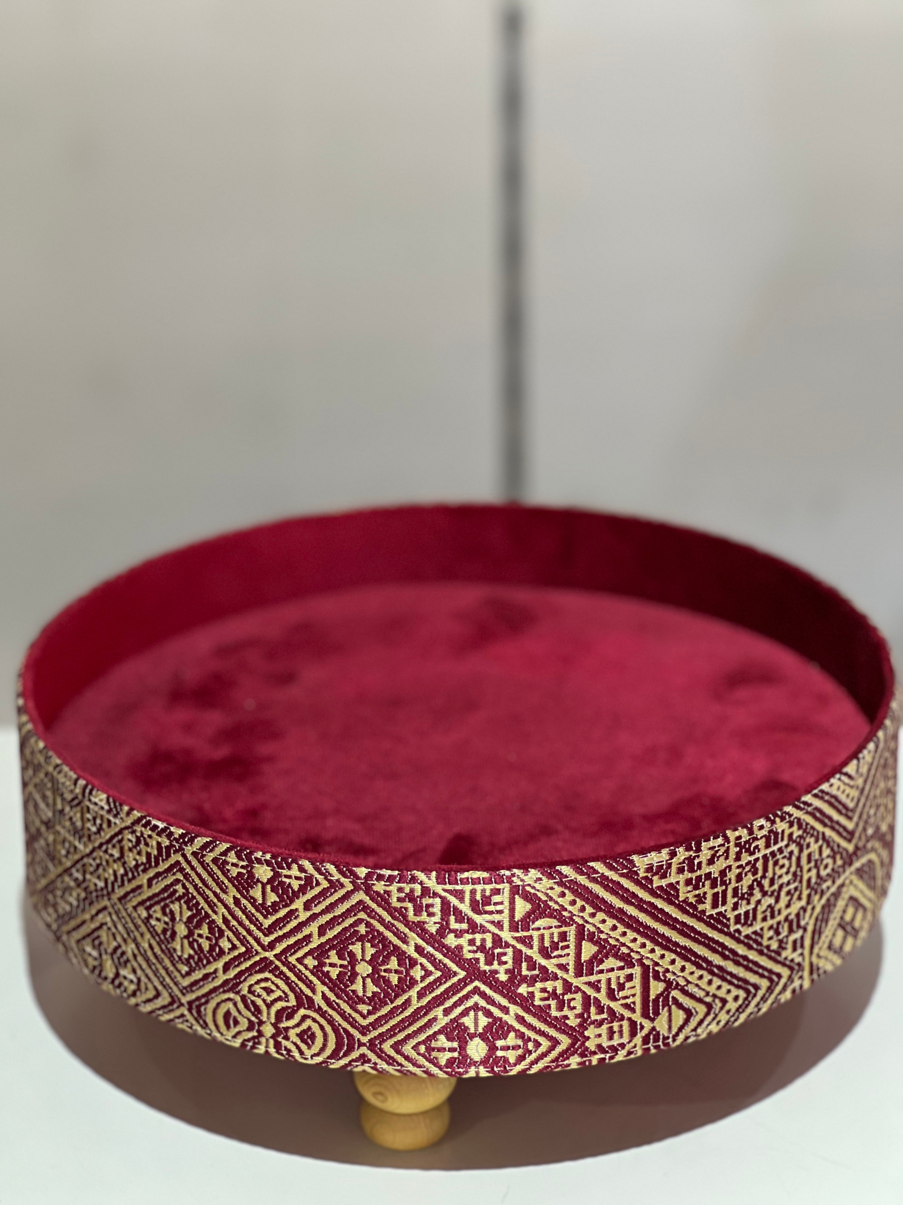 Plateau tefour / tifour / tabla / rouge /red