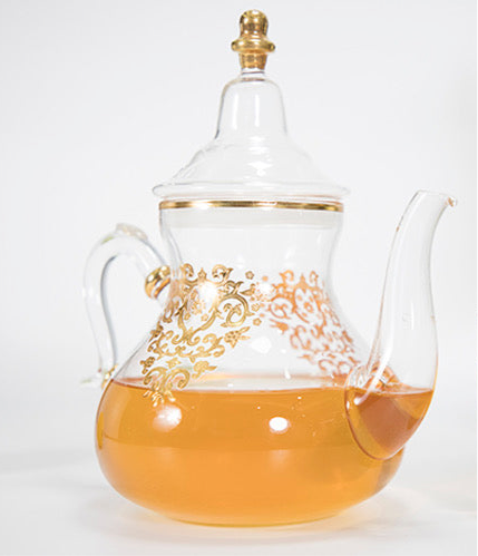 12 pcs glass set with gold glasses teapot