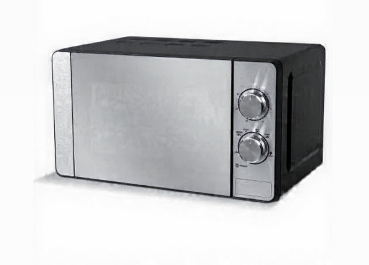 Magnetron 20L – 700W – RVS & Spiegelglas – 6 Standen – Ontdooifunctie – Compacte Vrijstaande Microgolfoven / Four à micro-ondes – Acier inoxydable et verre miroir – 6 programmes – Fonction décongélation – Four à micro-ondes compact à poser libre