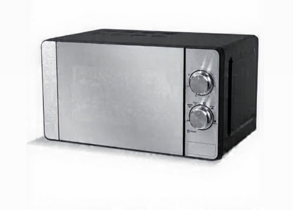 Magnetron 20L – 700W – RVS & Spiegelglas – 6 Standen – Ontdooifunctie – Compacte Vrijstaande Microgolfoven / Four à micro-ondes – Acier inoxydable et verre miroir – 6 programmes – Fonction décongélation – Four à micro-ondes compact à poser libre