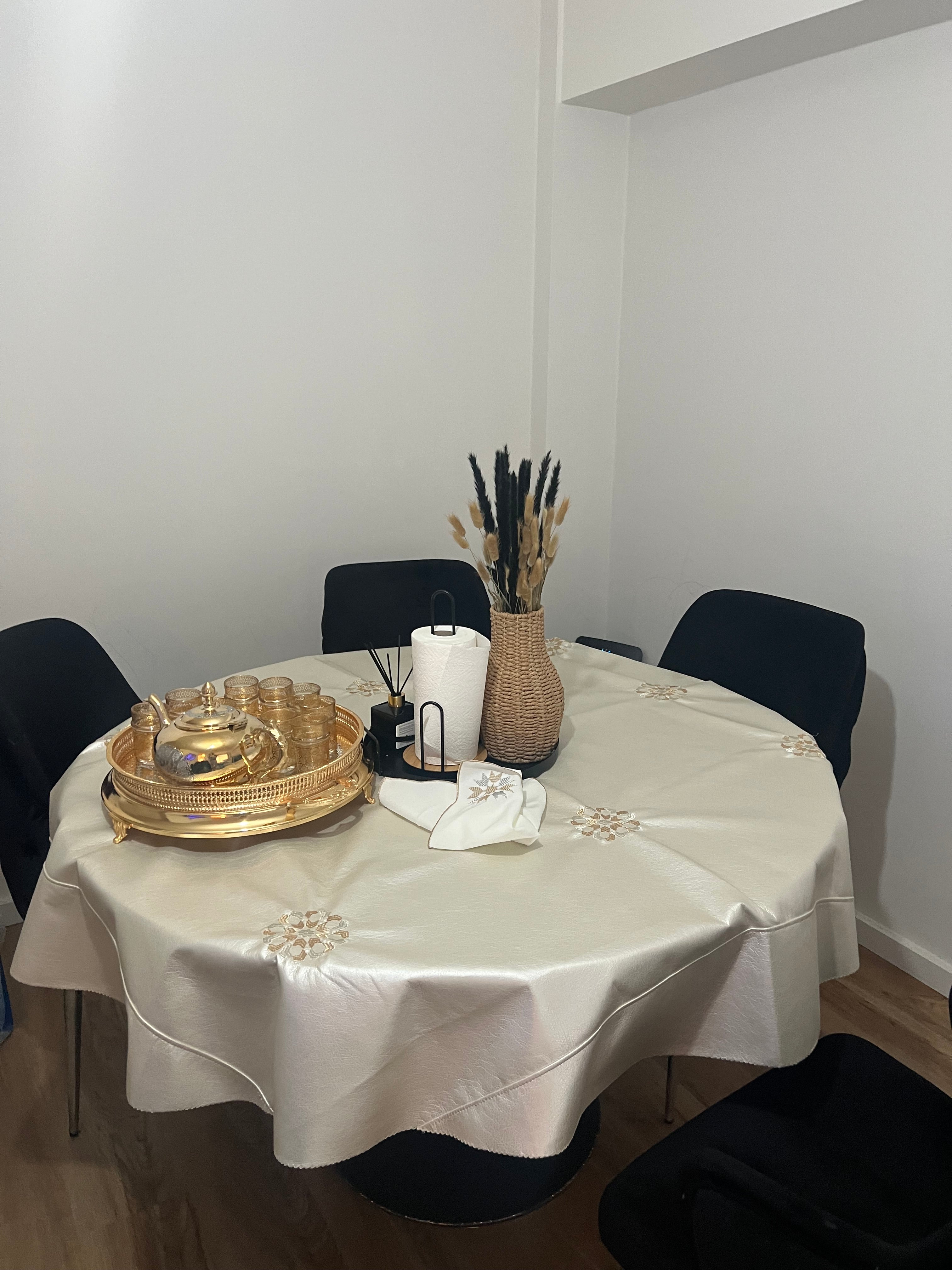 Nappe de table marocaine cartier doré