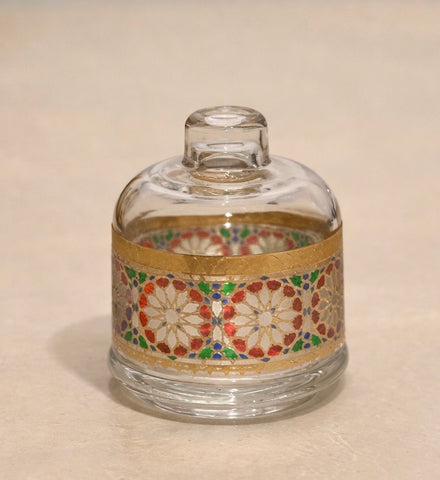 Service à Thé Marocain en Verre – 6 Verres, Théière et Cloche Décorative