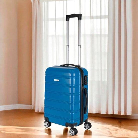 Set de valises de voyage  - 3 pièces - S/ M / L - Ensemble de valises de Luxe - 360° Spinners - Valise de voyage à Roues - Valises de voyage - Bagage à main - 36/67/98 litres - blue