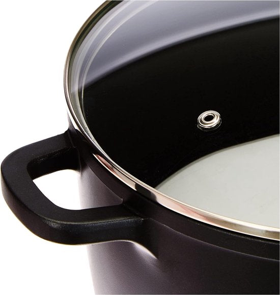 Royalty Line RL-AD24M, 24 cm / 28 cm deep saucepan with marble coating with glass lid