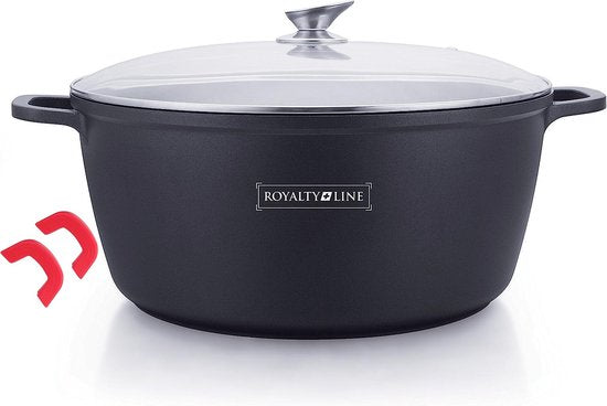 Faitout / casserole /Marmite/Braadpan Inductie - Ø 44 cm / 22 Liter Soeppan Inductie XL - Groot Kookpan - Oven Bestendig - Antiaanbaklaag - Zwart