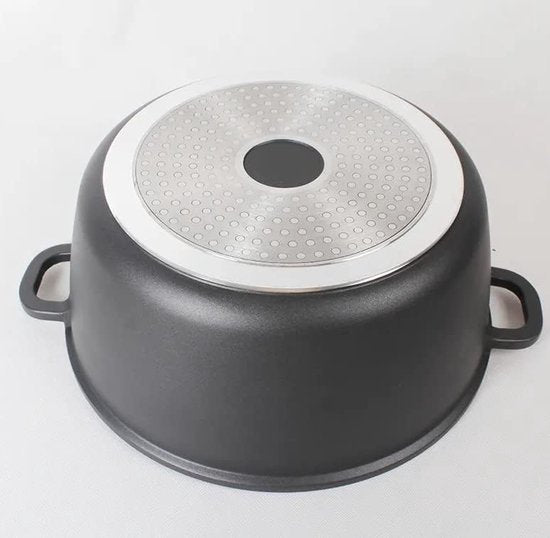 Faitout / casserole /Marmite/Braadpan Inductie - Ø 44 cm / 22 Liter Soeppan Inductie XL - Groot Kookpan - Oven Bestendig - Antiaanbaklaag - Zwart