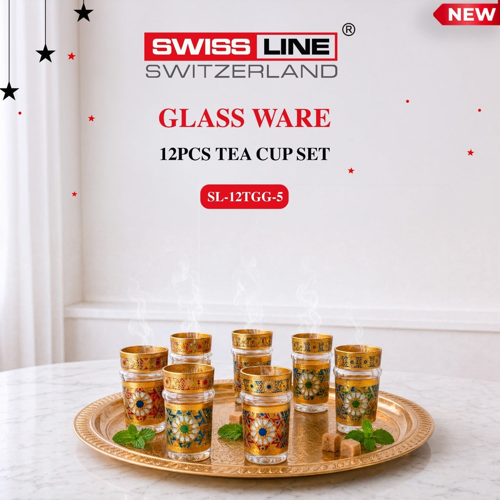 Verres Zelija New Model – Set de 12 Pièces | Réf. SL-12TGG-5