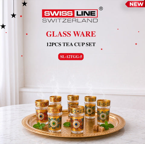 Verres Zelija New Model – Set de 12 Pièces | Réf. SL-12TGG-5
