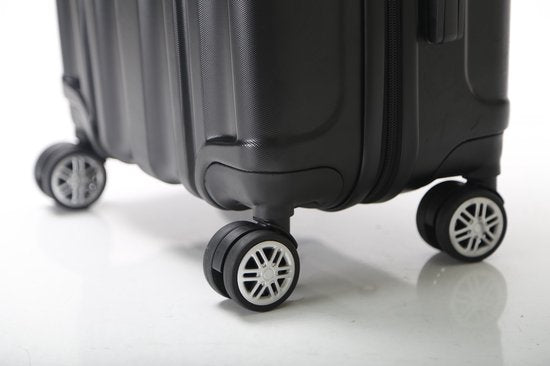 Set de valises de voyage  - 3 pièces - S/ M / L - Ensemble de valises de Luxe - 360° Spinners - Valise de voyage à Roues - Valises de voyage - Bagage à main - 36/67/98 litres - gris/ silver