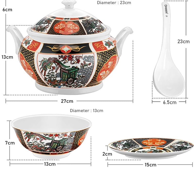 Soupière en céramique taoues /Tawes / Taues Rouge