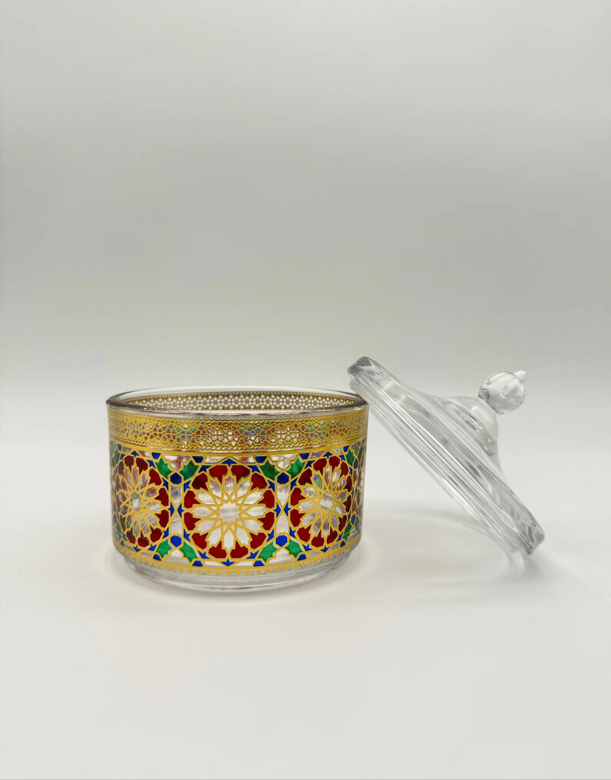 Cloche De Présentation en Verre /Cloche Bougeoir /Pot Cloche / couleurs/ Bonbonnière /Bonbonnière  mosaïque / Zellige / zelija/ zalija