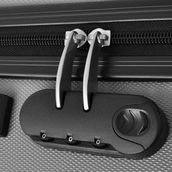 Set de valises de voyage  - 3 pièces - S/ M / L - Ensemble de valises de Luxe - 360° Spinners - Valise de voyage à Roues - Valises de voyage - Bagage à main - 36/67/98 litres - gris/ silver