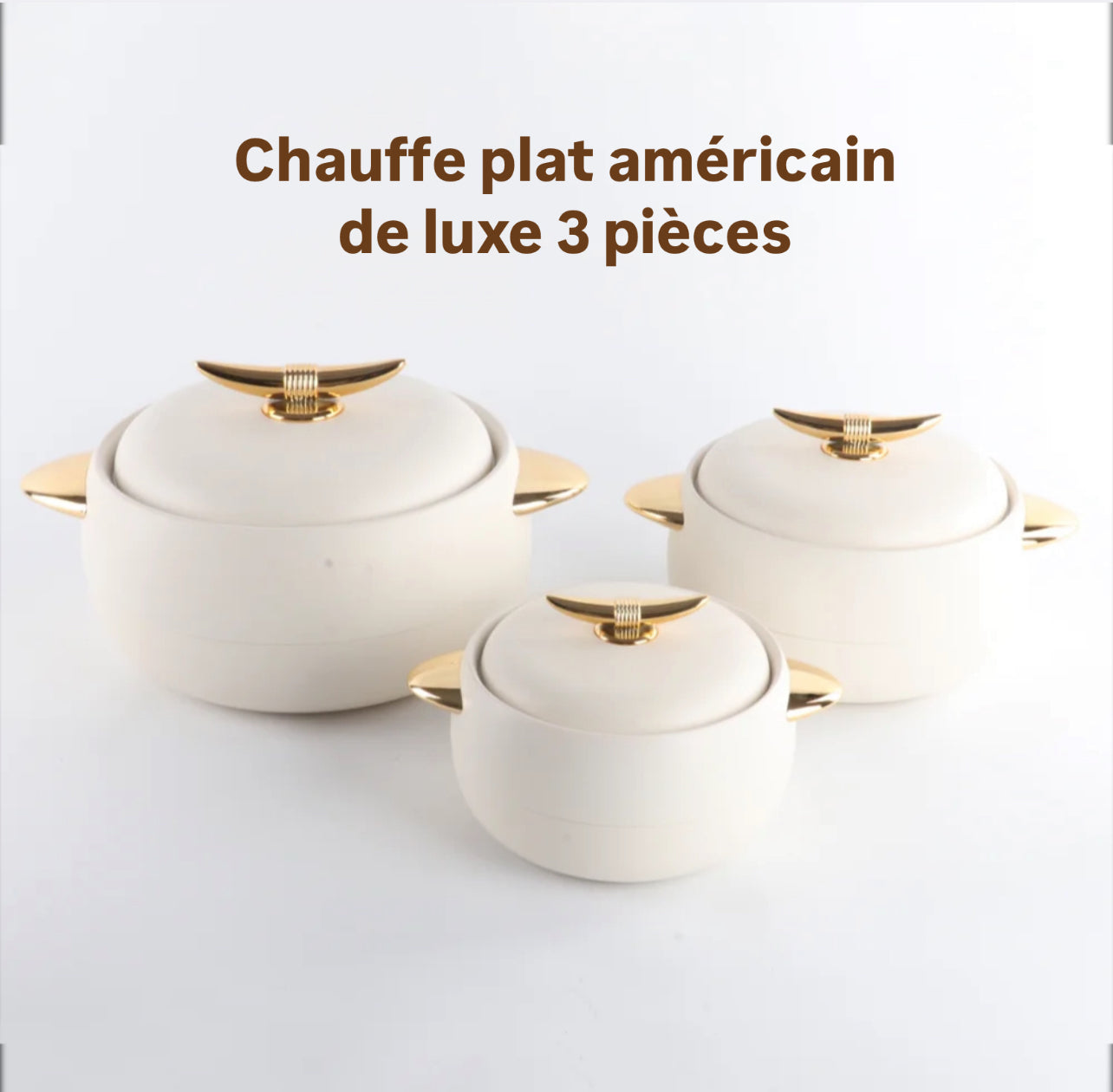 Chauffe plat américain de luxe 3 pièces