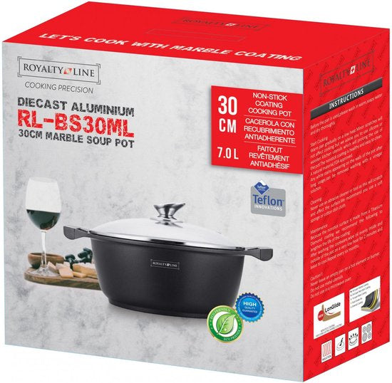 Braadpan / Soeppan / saucepan - 30 cm / 7 Liter - Antraciet