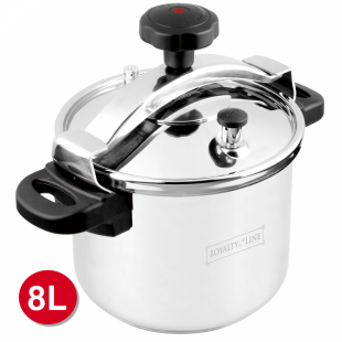 Royalty Line RL-DSK8: 8L Stainless Steel Pressure Cooker/ casserole/ pressure cooker