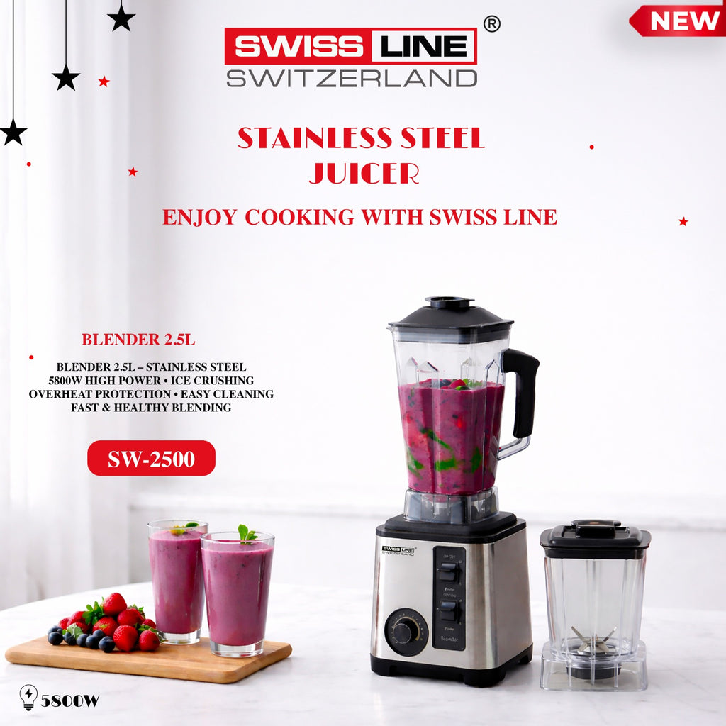 Mixeur Électrique Swiss Line SL-2500 2in1 - 2,5L - 5800W