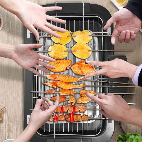 Electric barbecue - Table grill - Electric grill - Grill surface 40x24 cm - 2000W - With support