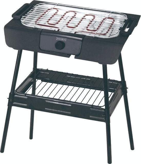 Barbecue électrique - Grill de table - Grill électrique - Surface de grill 40x24 cm - 2000W - Avec support