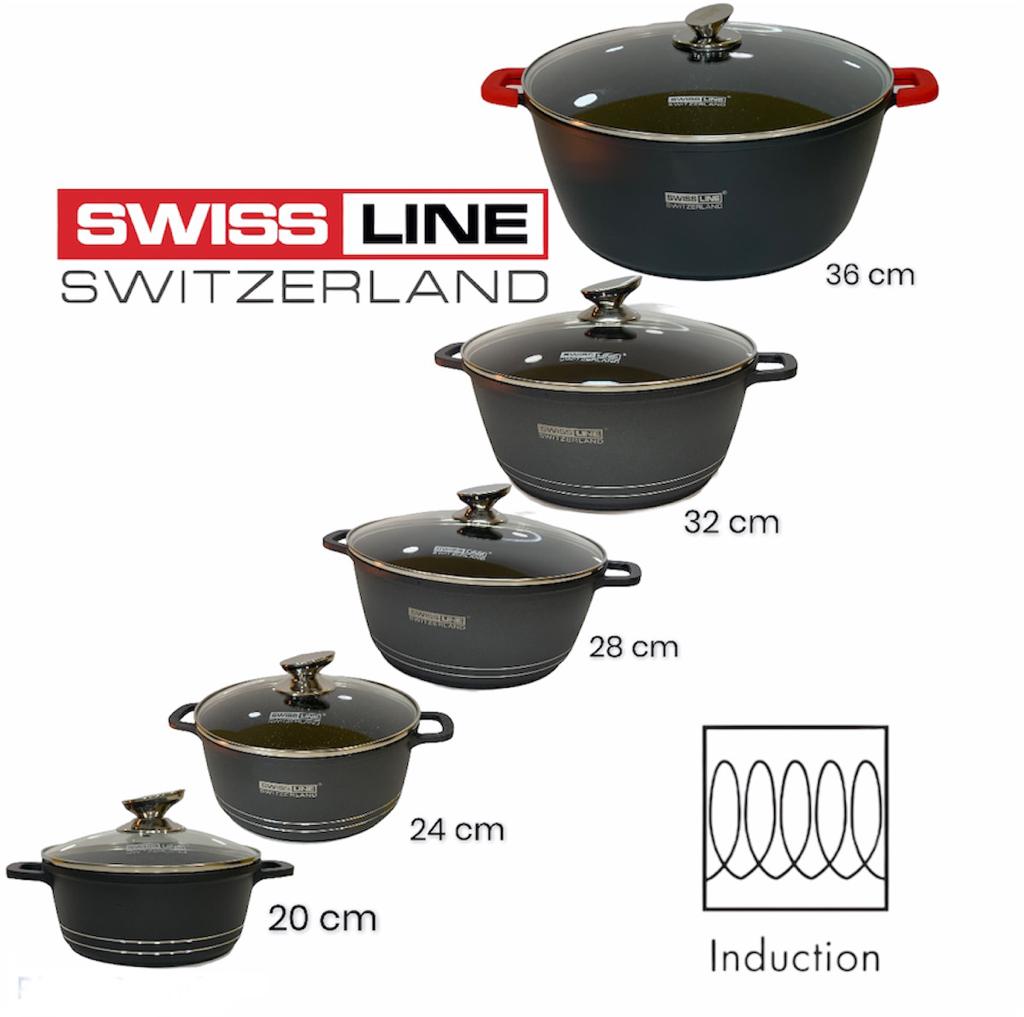Swiss Line Faitout -  casserole Revêtement Marbre