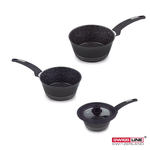 Set of 3 pots with handles