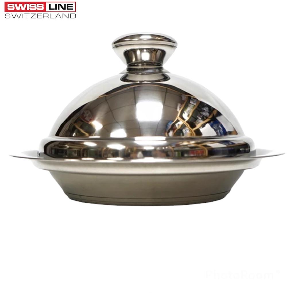 Gold Plated Inox Morocco Cooking Pot Tagine Stainless Steel Lid