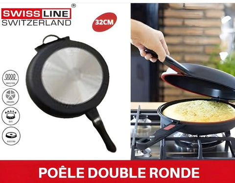 POÊLE DOUBLE RONDE 32 Cm