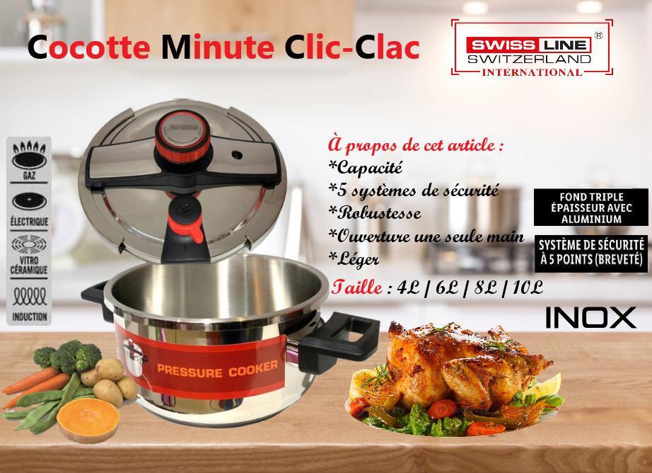 Pressure cooker in stainless steel clic-clac/ cocotte clic-clac