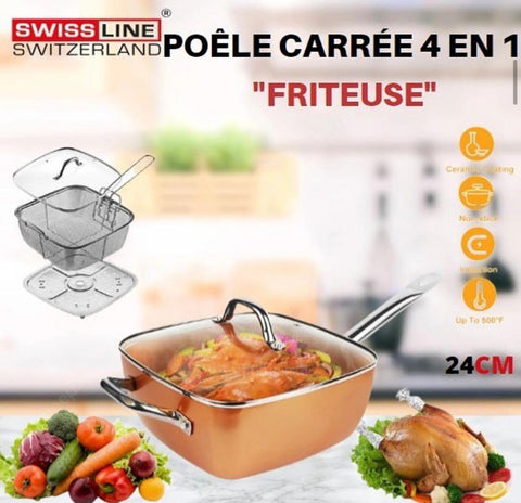 SQUARE FRYING PAN 4 IN 24 cm