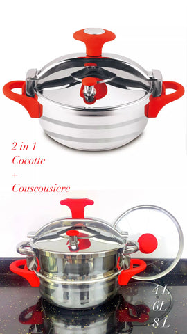 PRESSURE COOKER /COUSCOUSSIER 4 in 1