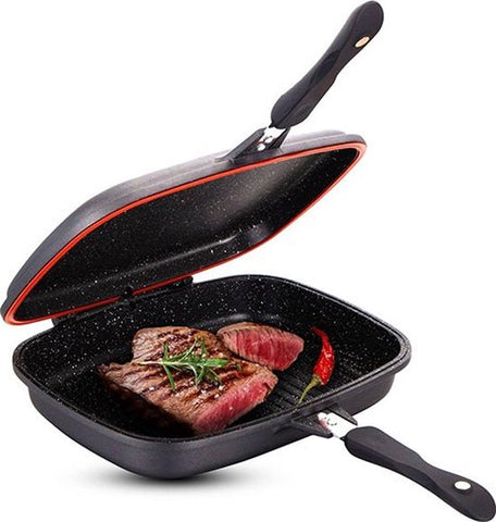 Double fry pan/ double Grill 32 cm
