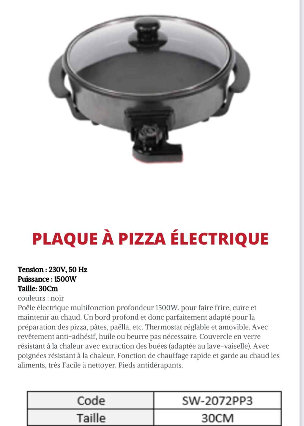 ELECTRIC PIZZA PLATE 30 cm